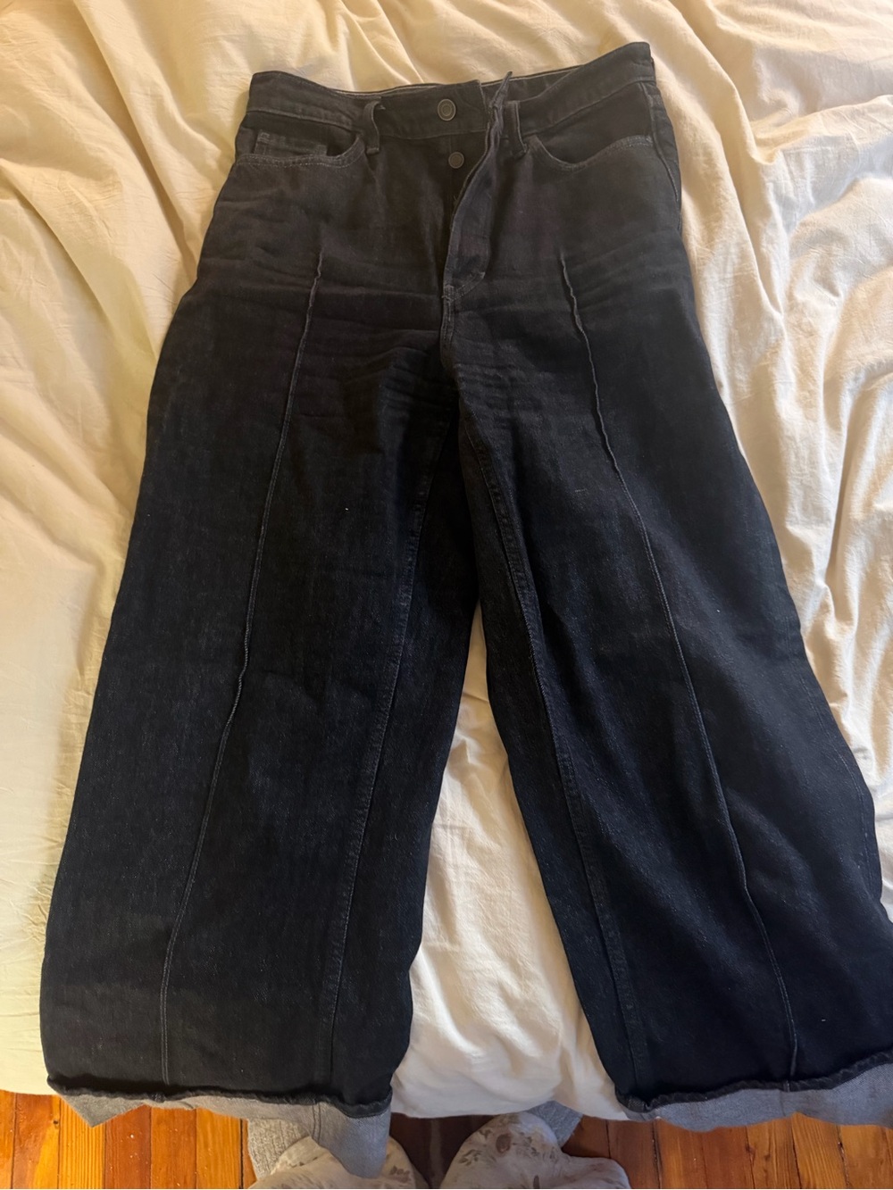 Banana Republic Dark blue Relaxed Wide-Leg Jeans
